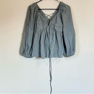 Mustard Seed Blue Blouse - Small